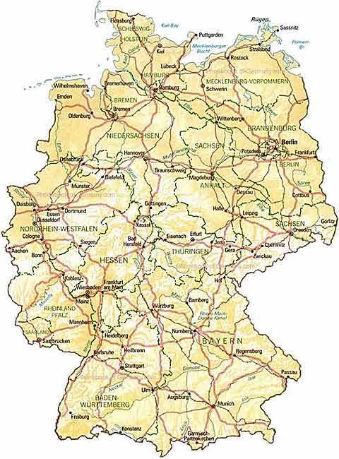 map of Germany