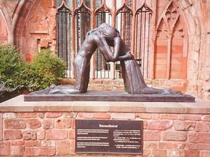 Pictures of Coventry - Reconcilation Statue at Coventry Cathedral