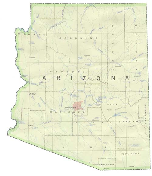 map of Arizona