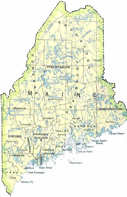 map of Maine