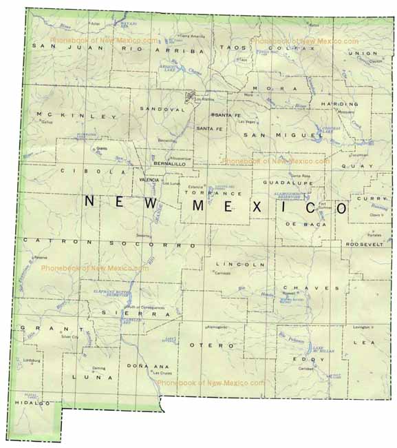 map of New Mexico