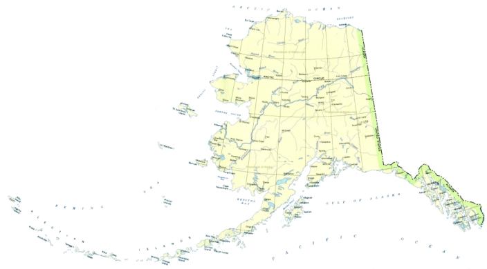 map of alaska