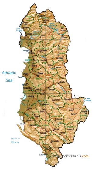 Map of Albania