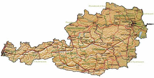 Map of Austria