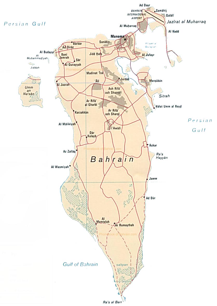 map of bahrain