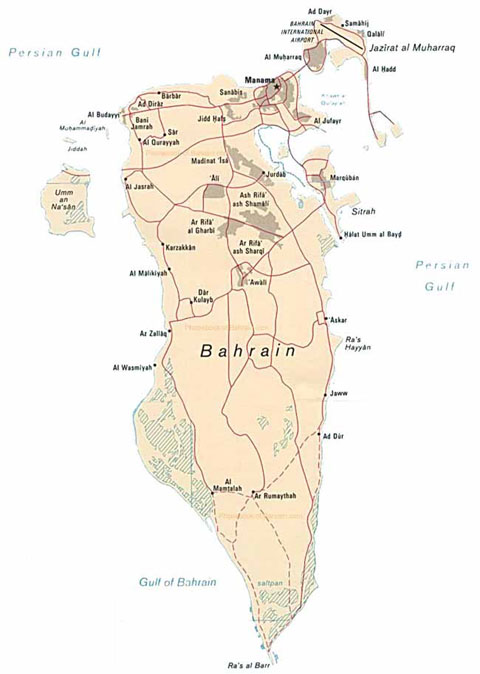 enlarge the map of Bahrain