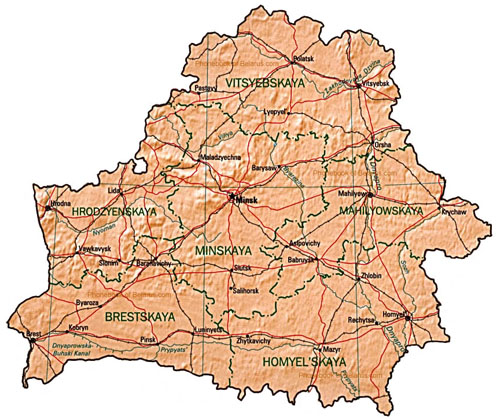 Map of Belarus