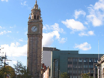 Pictures of Belfast - Prince Albert Clock on Queens Square
