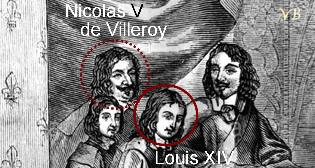 Louis XIV, with his brother and his tutor Nicolas V de Villeroy