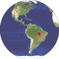 Brazil on the globe