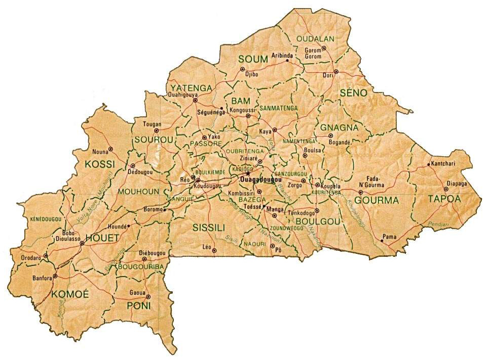 map of burkinafaso