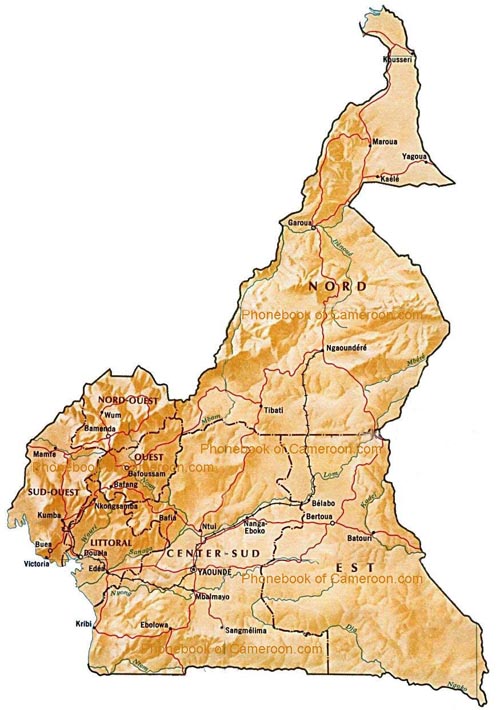 map of Cameroon
