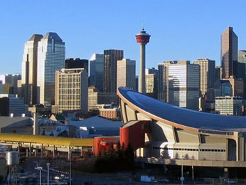 visit Calgary, 3rd largest city of Canada (1,019,000 people)