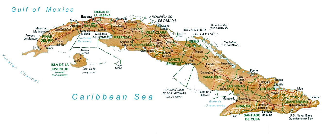 map of cuba