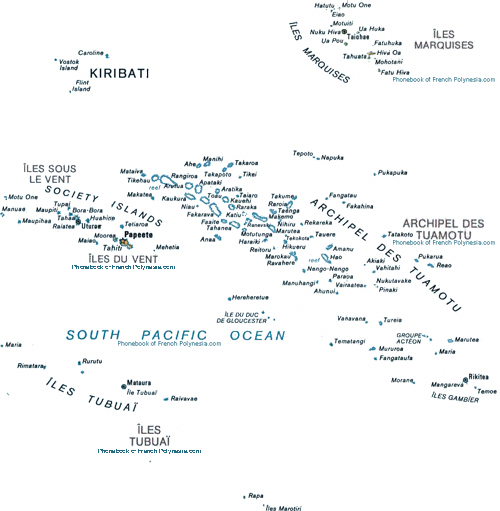map of French Polynesia