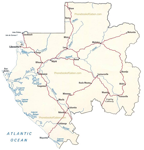 map of Gabon