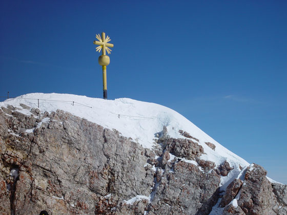 Cross of the Peak of the Zugspitze, Bavaria, Germany