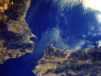 Sky View over the Stait of Gibraltar