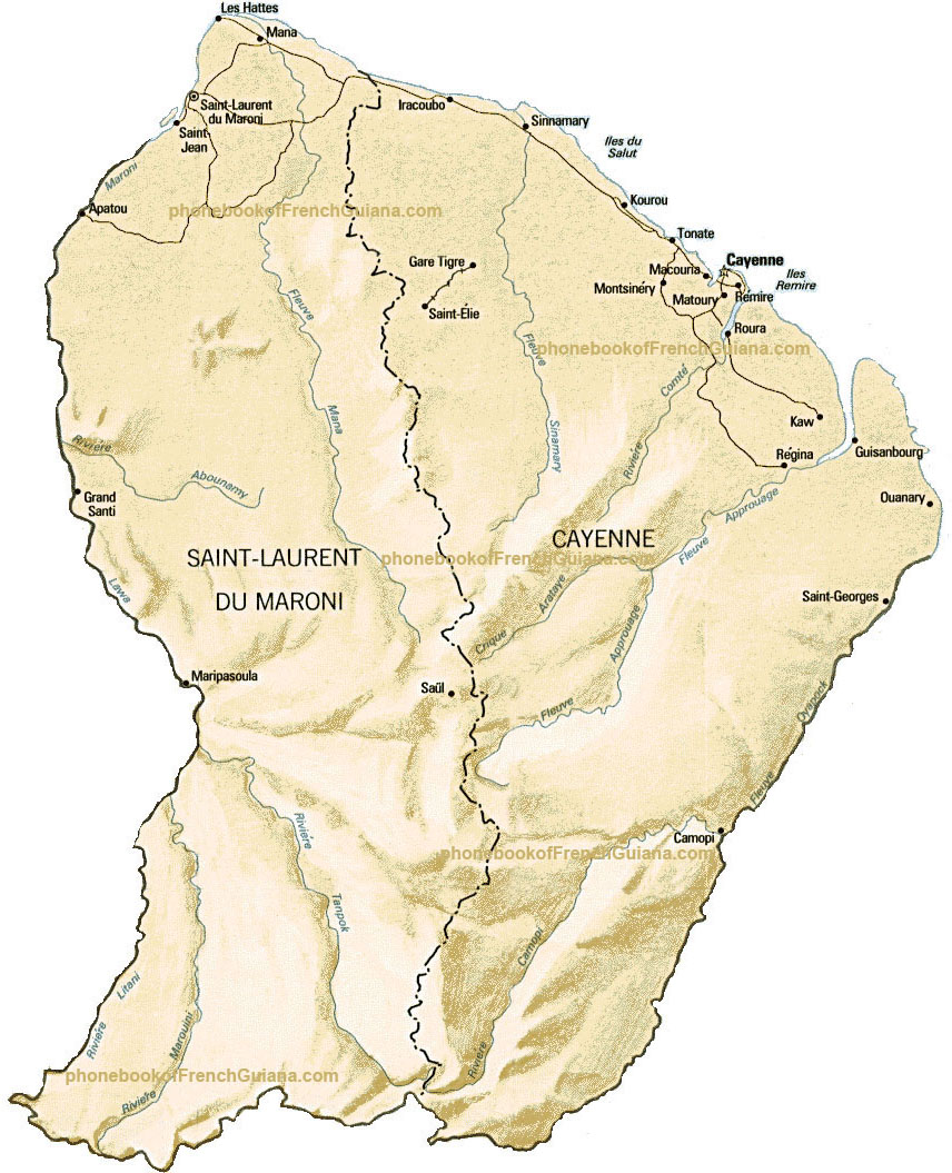 map of Guiana