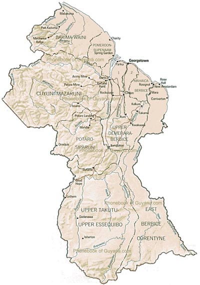 enlarge the map of Guyana