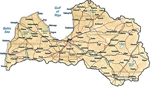 enlarge the map of Latvia