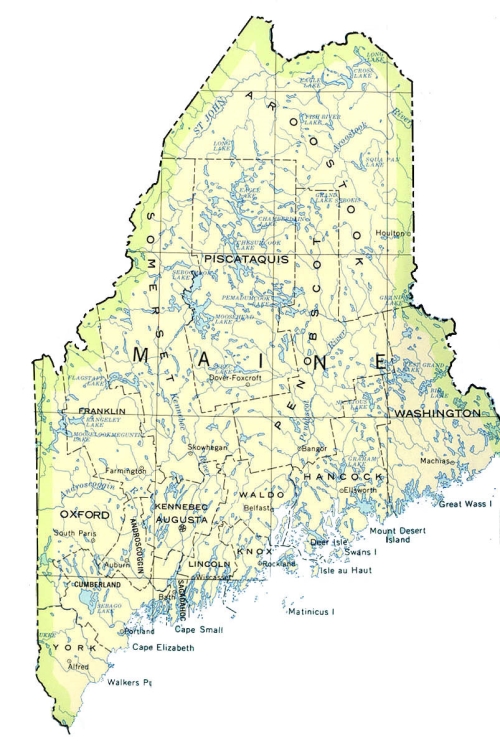 map of maine