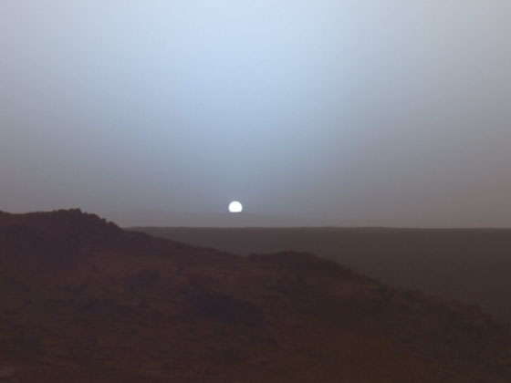 Mars Sunset, picture taken from Earth in Spirit on May 19 2005 