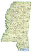 map of Mississippi