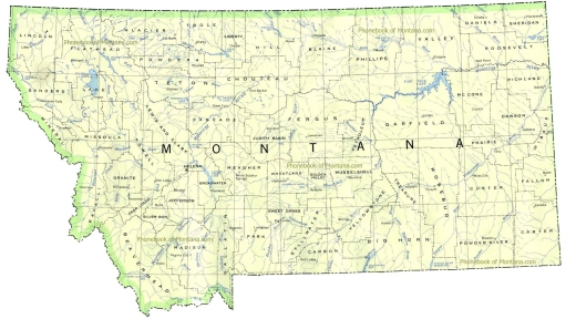 map of montana