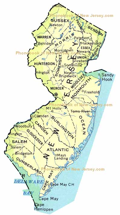 map of newjersey