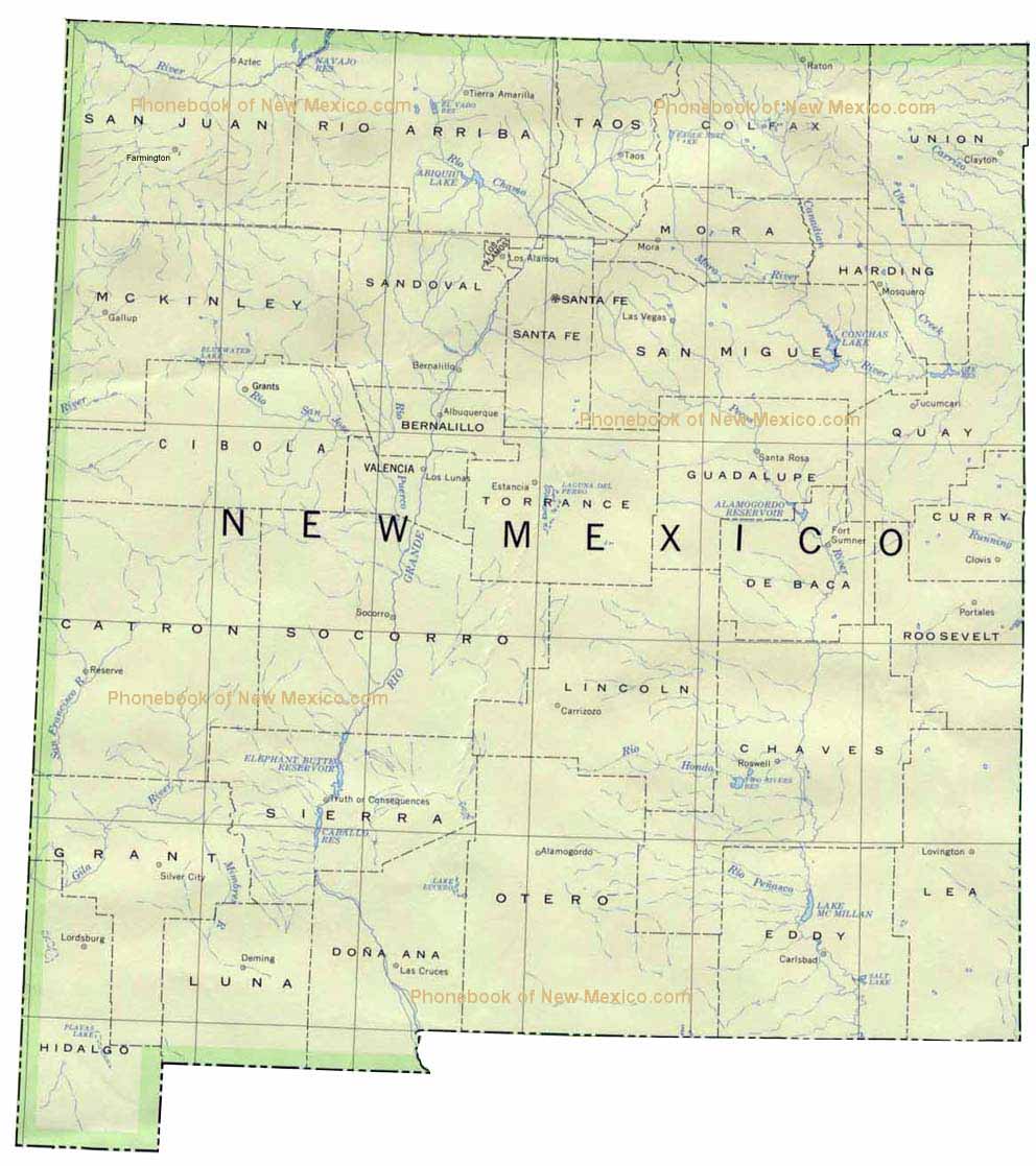 map of newmexico