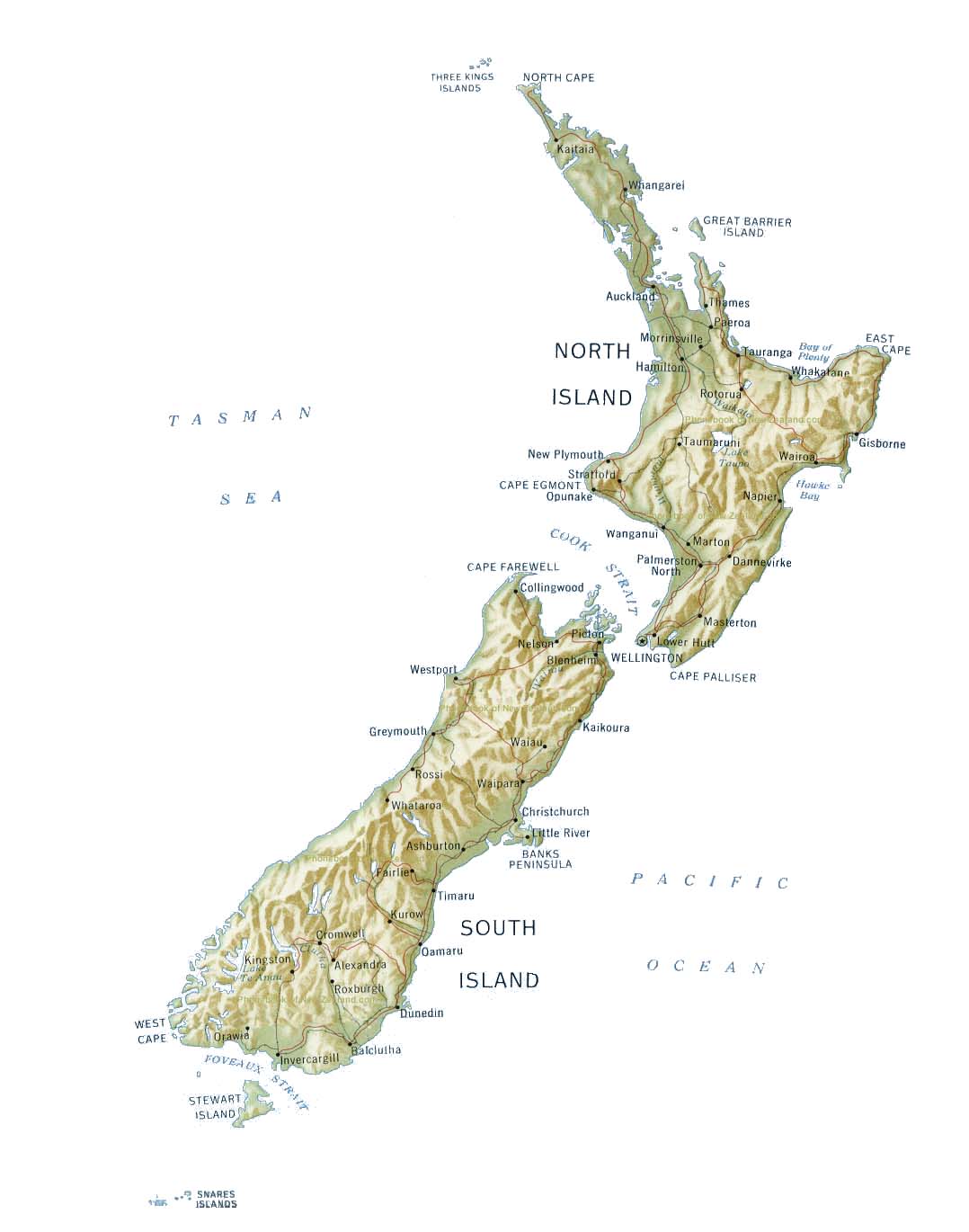 map of newzealand