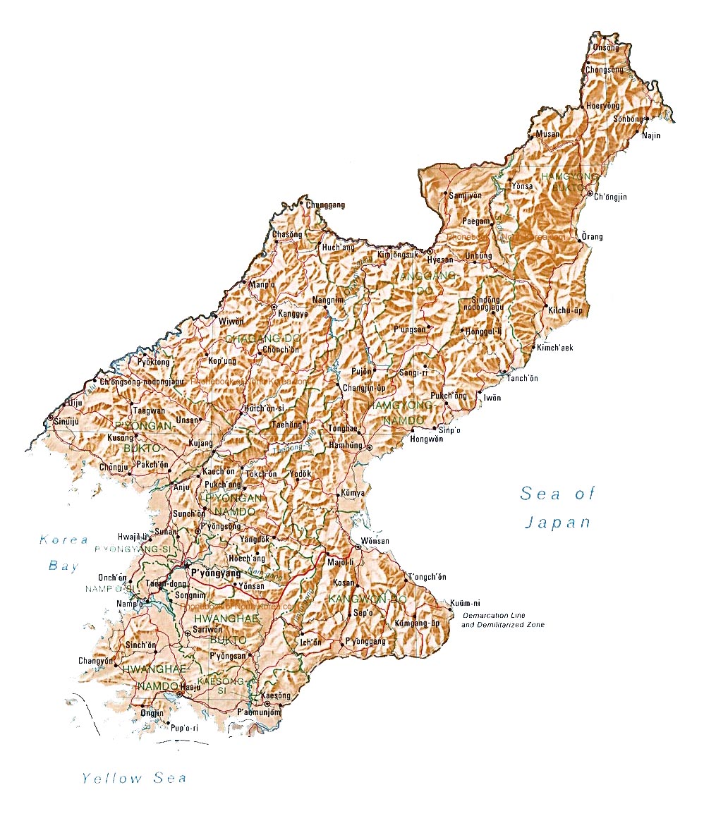 map of northkorea