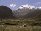 Nevado Huscaran, highest mountain of Peru