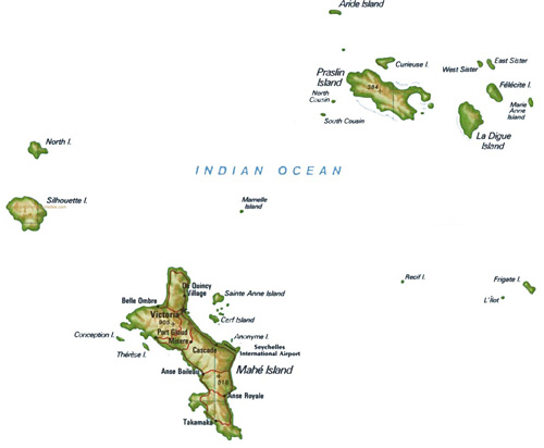 map of the Seychelles