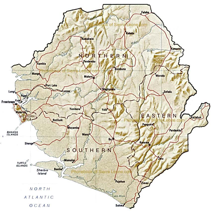 map of sierraleone