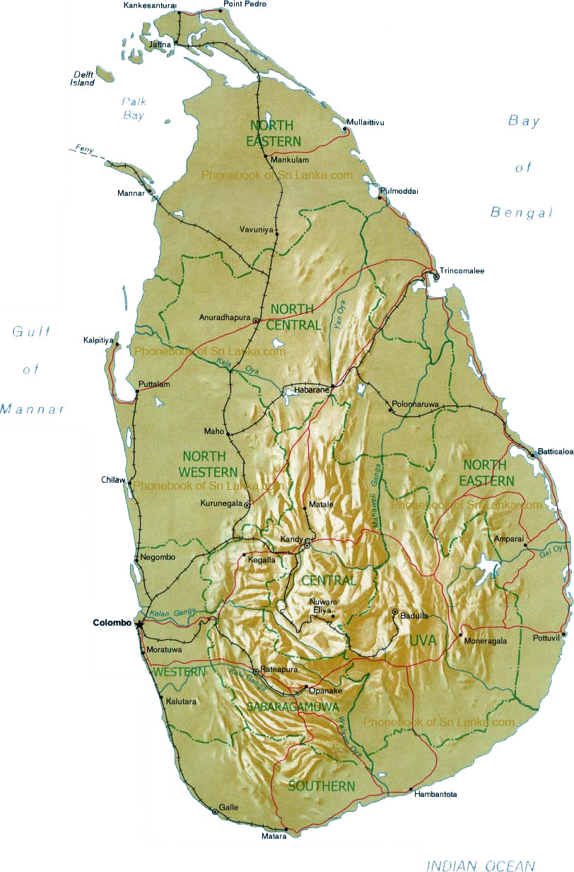 map of srilanka
