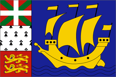 local and non official flag of Saint Pierre and Miquelon