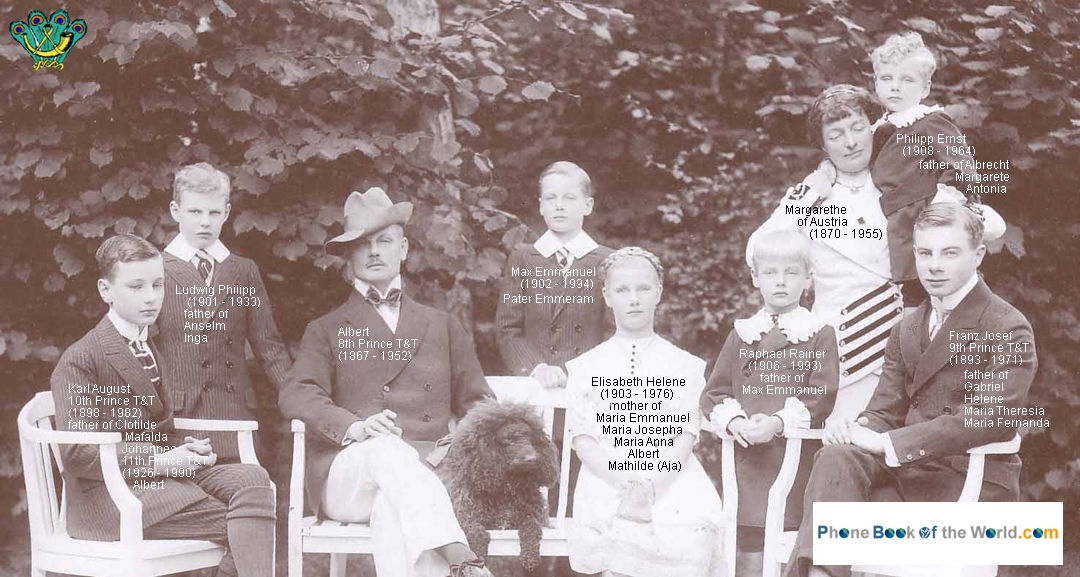 Albert and Margarethe Thurn and Taxis with their children in 1910