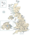 Map of of the UK