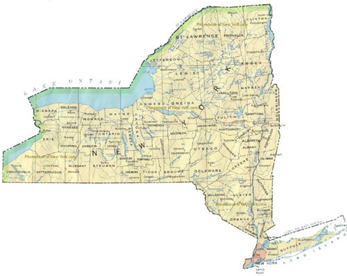 map of New York
