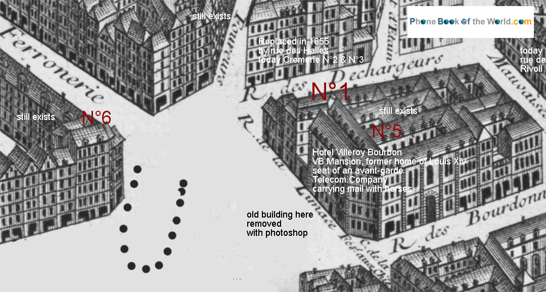 La Poste / Hotel de Villeroy / Cremerie de Paris in 1736