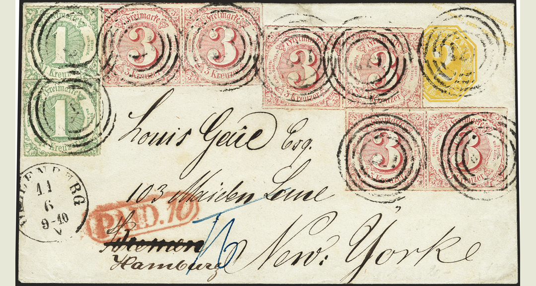 Letter send from Germany to New York